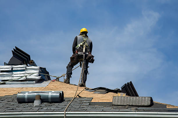 Professional Gutter Installation technician working in Williamsfield, IL